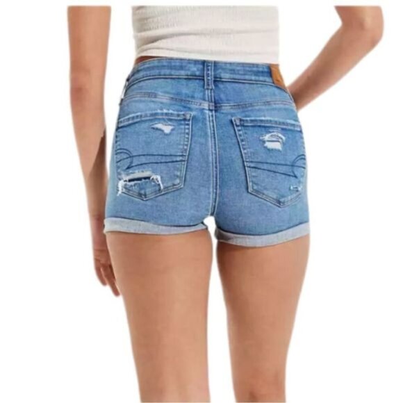 American Eagle Hi-Rise Shortie Jean Shorts - Picture 2 of 5